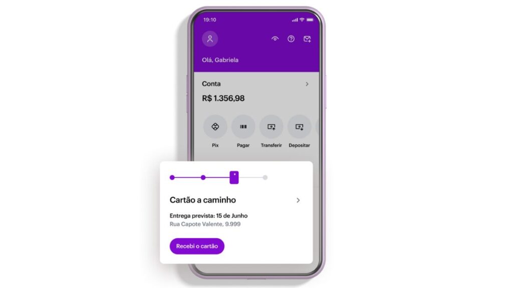 Previsão de chegada Cartão Nubank
