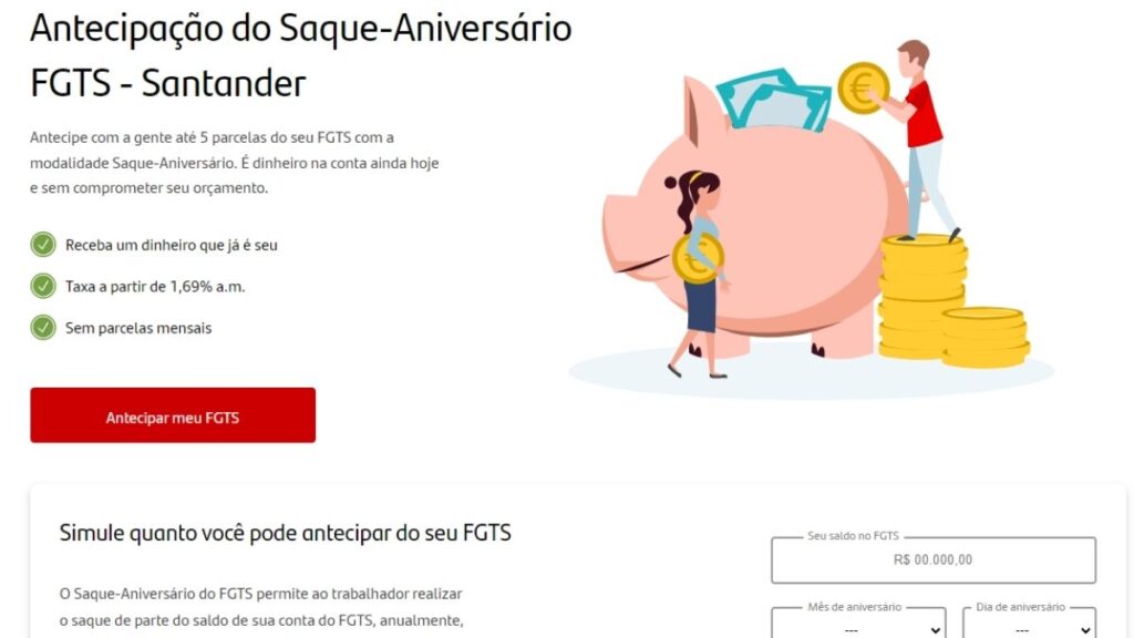 Antecipação do Saque-Aniversário FGTS - Santander.